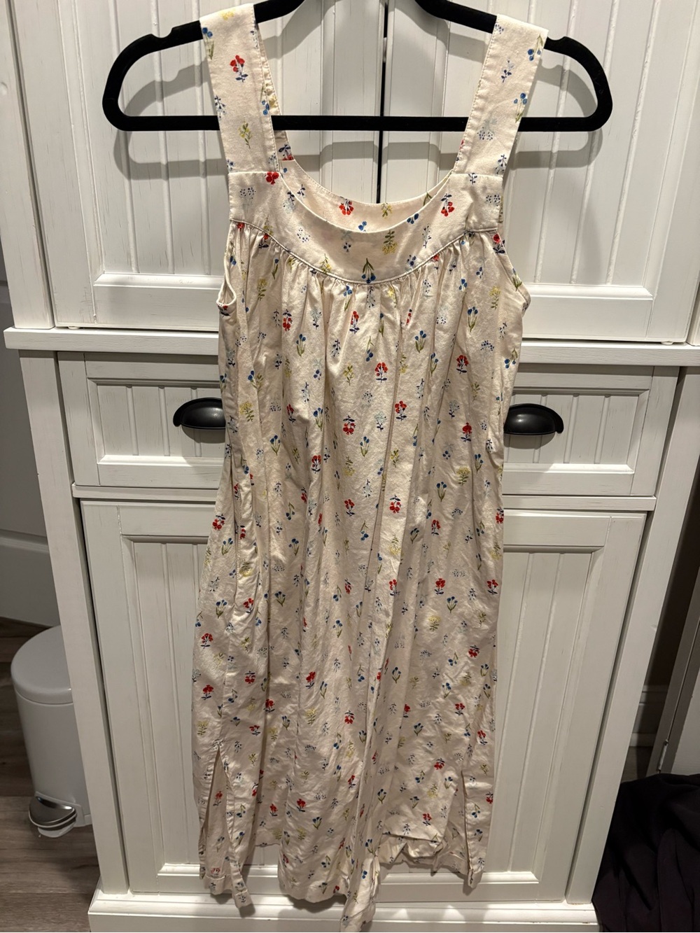 Beaton Linen Cream Floral Sundress with Delicate Prints